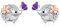 Igel Ohrringe 925 Sterling Silber niedliche Igel und Schmetterlings Ohrringe kleine Tier Ohrringe Igel Schmuck für Frauen Mädchen Kinder