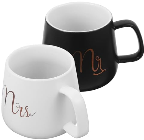 IMIKEYA Tazza D'acqua 2 Pz tazza di caffè per l'anniversario di matrimonio coppia tazze coppia di tazze tazza per bevande tazza da tè il regali della sposa tazza di latte per caffè
