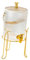 Generic Beverage Dispenser with Spigot Plastic Water Dispenser Drinks Dispenser Juice Dispenser with Tap and Stand Cold Water Pitcher with Stand and Lid for Home Party Household Beverage, Golden