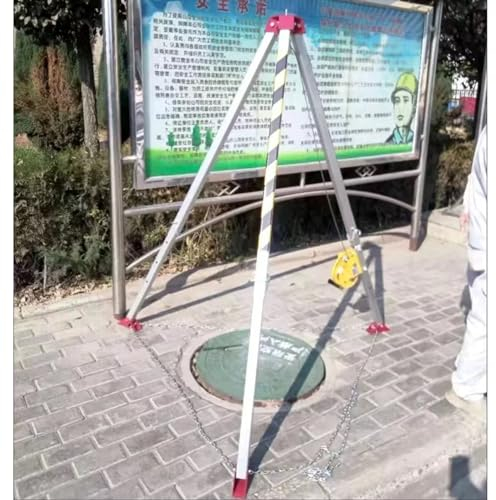 Rettungsstativ Sicherheit Dreibein-Rettungssystem 1200 1800 2600 Lbs Winde, Aluminium Hoch Beengter Raum Notfall-Rettungs-Stativ-Kit, Mit Verstellbaren Stützbeinen & Absturzsicherung (Color : 2600lbs