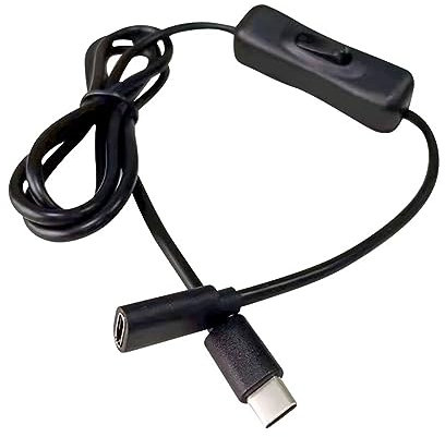 Mllepjdh for Power Switch USB C Male to Female Type C Extension Cable Inline On/Off Switch for 4 Power Switch