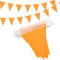Banderines Naranjas de 15 M/49 Pies, 42 Piezas de Banderines Triangulares de Tela para Interiores y Exteriores, Cumpleaños, Baby Shower, Bodas, jardín, Decoraciones para Fiestas en el hogar