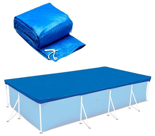 Poolabdeckung, rechteckige Schwimmbadabdeckung, einfach anzubringen, staubdicht, regenfest, Poolabdeckung für Garten (260 x 160 cm)