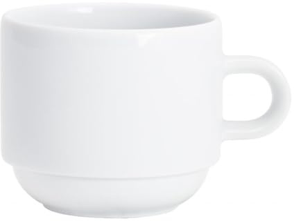 KAHLA System Plus Kaffee-Obertasse 0,22 l stapelbar | weiße Tasse aus Porzellan