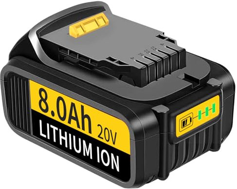 1Pack 8.0AH 18V/20V Replacement for Dewalt Battery Compatible with DCB184 DCB180 DCB181 DCB182 DCB183 DCB184B-XJ DCB185 with LED Indicator