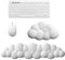 Luckwaii Repose-poignet pour clavier nuage Cloud Repose-poignet pour clavier et souris ergonomique en mousse à mémoire de forme en cuir PU Tapis de souris pour bureau gaming (blanc)