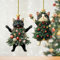Black Cat Acrylic Christmas Ornament, Black Cat Tree Hanging Xmas Decor, Adorable Cat Dressed as a Christmas Tree, Black of Friday 2D Cat Acrylic Hanging Decoration, Funny Cat Gifts for Cat Lovers