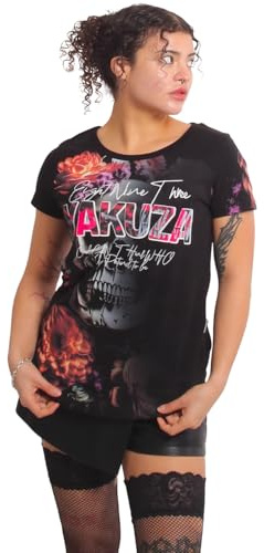Yakuza Damen Glow Curved Crew Neck T-Shirt