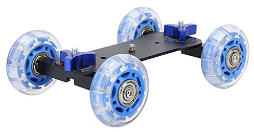 QANYEGN Camera Table Dolly Slider, Desktop Sliding Rail Cart, Desktop 10KG Load Rail Dolly Skater Car for DSLR Camera Camcorder