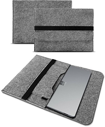 UC-Express Schutzhülle aus Filz - kompatibel mit Microsoft Surface Laptop 7 13,8 Zoll - Schutz für Dein Tablet - Sleeve Hülle Nachhaltig, Tasche leicht & funktional für den Alltag, Farben:Grau