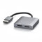 Displayport to Dual DP Adapter; 4K@60Hz Display Port Splitter for Dual Monitors 1 in 2 Out Extended Support MST & SST Mode for PC Laptop Computer Graphics Card