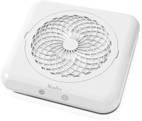 MelodySusie Aspirateur Ongles Professionnel avec Filtre Réutilisable, SProF Collecteur de Poussière d'Ongles, Aspirateur de Table Puissant pour la Manucure au Salon ou à la Maison, Blanc