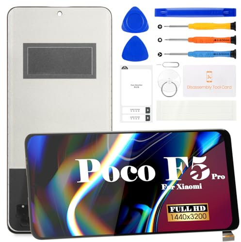 Incell - Pantalla LCD para Xiaomi Poco F5 Pro 5G 23013PC75G, reemplazo de pantalla táctil para Xiaomi Poco F5 Pro, kit de reparación de pantalla digitalizadora sin marco (negro)