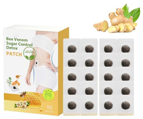 Bee Venom Patches for Lymphatic Drainage ， Detoxed Stickers for Belly Button, Supports Relaxation Metabolism – for Women Men (10 Pcs per Box) (2PCS)
