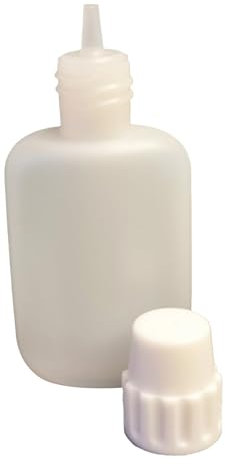 1 x 30ml Oval Dropper Bottle with Pointed Tip for Liquid Glue/Paint/Ink/Oil/Varnish - Slim and Refillable - Squeezy Thick Plastic
