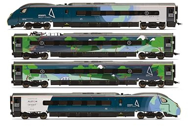 Hornby R30444 Avanti West Coast Class 390 COP26 Livery 4 Car Train Pack 390121, Green/Blue