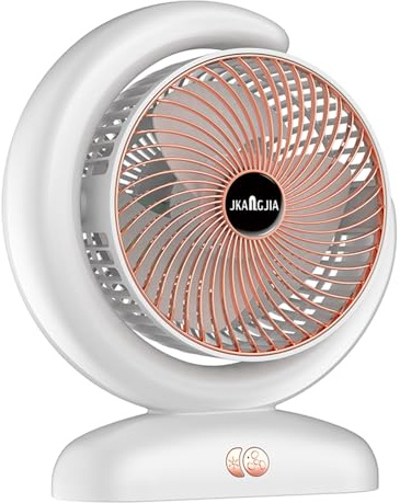 Fafeicy Tischventilator mit 5-Positionen-Beleuchtung und Timer-Funktion für Schlafzimmer, Grün (Gold)