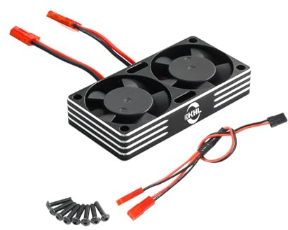 ＡＷＨＡＯ RC Motor Cooling Fan Replacement for 1:8 1:10 1:7 ESC Crawler Car, black