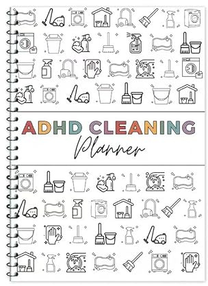 Vmoomax ADHD Cleaning Planner Bundle for Adults, Cleaning Schedule for Adults Daily Weekly Monthly Household Cleaning Schedule Organizer with Task Checklists, Visual Trackers Routines