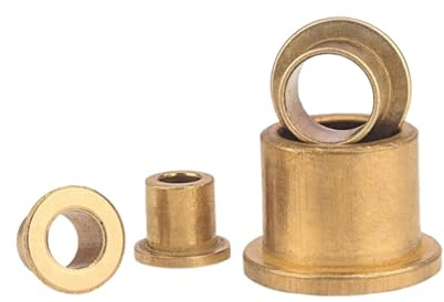 3 Stück Innendurchmesser 12mm Pulvermetallurgische ölgetränkte Messing-Lagerbuchsen mit Flansch, Außendurchmesser 14mm, Länge 12mm, 12x14x12mm