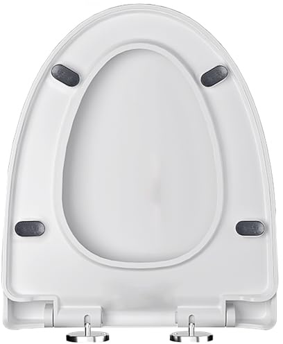 Luxus SoftClose WC-Sitz, weiß, U/O/V-Form, QuickRelease für einfache Reinigung, ideal für Hotels und Badezimmer, großes V-förmiges Design, langlebig und bequem