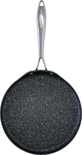 eaziglide Neverstick2 IM1058 - Sartén para crepes y panqueques (aluminio, resistente al calor hasta 260 °C, apta para todo tipo de fuegos, diámetro: 25 cm)