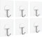 Anwenk Clear Adhesive Wall Hooks (6 Pack) | Damage-Free Installation | Stainless Steel Hooks & PVC Base | Water & Oil Resistant | Holds 5.9kg | Bathroom & Kitchen Use