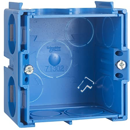 Schneider Electric ALB71301 Modulo - Scatola quadrata da fissare, 1 posto, profondità 40 mm