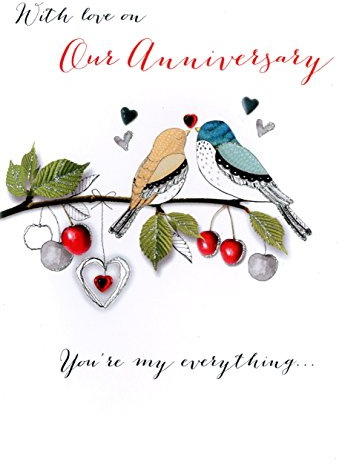 With Love On Our Anniversary Greeting Card Joie De Vivre Range Cards