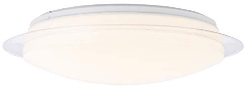 Smarte LED Deckenleuchte per Tuya App und Sprachsteuerung, mit RGB-Farbwechselbeleuchtung, Ø45cm, 36 Watt, 2800 Lumen, 3000-6000 Kelvin aus Kunststoff in weiß