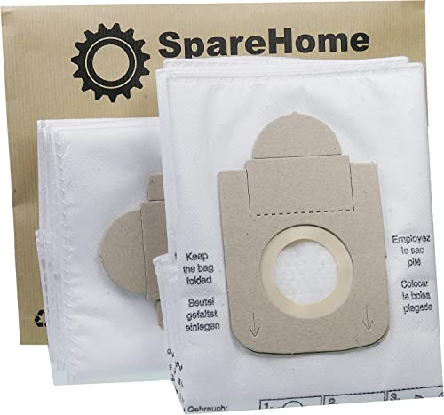 SpareHome Products ZR200520 Lot de 10 sacs haute performance pour aspirateur Rowenta RO6327EA, RO6821EA, RO6883EA