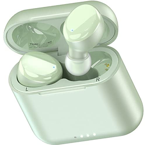 TOZO T6 Bluetooth Kopfhörer Kabellos In Ear Kopfhörer Touch Control mit Kabellosem Ladecase, IPX8 Wasserdicht Ohrhörer Bluetooth, Integriertem Mikrofon, Premium-Tiefbass Ohrhörer für Sport