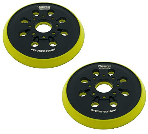 2 x SabreCut OSSCSPB220MH_2 125mm mittelharter 8-Loch-Exzenterschleifer mit Klettverschluss kompatibel mit Bosch GEX125 PEX220 Skil 7402 7490