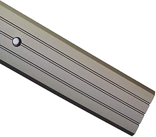 Flat Carpet Cover Door Strip Aluminium Rail Drilled Fluted Floor 40mm x 1M LPPS-40 TMW Profiles (Anodised Shampagne)