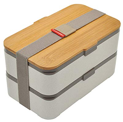Baladeo Bento Reishülse 'Himeji' mit Deckel aus Bambus
