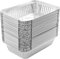 Ulalaza 30 pezzi quadrati 19X14X4 cm vassoi usa e getta in foglio di alluminio contenitori per arrostire pentole in stagnola contenitori per la cottura al forno conservazione congelata degli alimenti