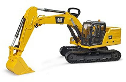 Bruder 02484 Cat Excavator with Structure, 1:16 Scale Excavator Toy