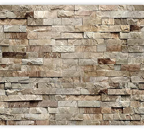 murando - Vlies Fototapete Ziegel 400x280 cm - Foto Tapete Schlafzimmer Wohnzimmer Moderne Vliestapete XXL Wandtapete Motivtapeten Bildtapete 3d Effekt Wand Dekoration - Steine beige f-C-0481-a-a
