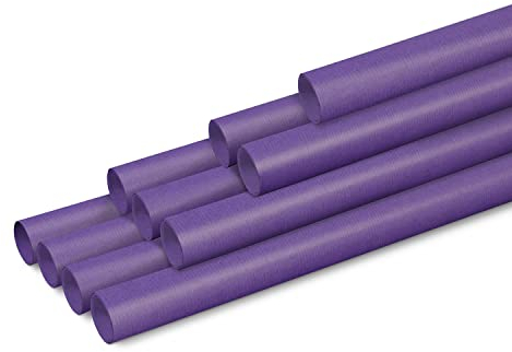 Clairefontaine 95711C – Karton mit 10 Rollen gerilltes Kraftpapier 65g, 3mx0,70m, Violett, 1 Karton