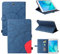 XFDSFDL® Funda protectora para Samsung Galaxy Tab A SM-T550 (9,7 pulgadas) de piel sintética con tapa y función atril para dispositivo de encendido y apagado automático, color azul