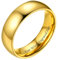 Bestyle Verlobungsring Gold Ehering Edelstahl Freundschaftsringe 6mm Partnerringe mit Gravur Personalisiertes Geschenk für Männer Frauen Paar 54