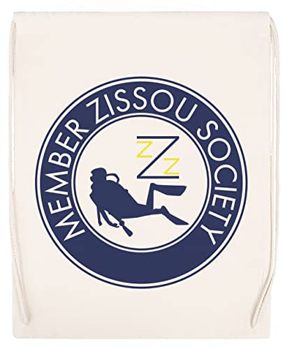 Hopestly Diving Member Zissou Society Wiederverwendbare Sportreisetasche aus Baumwolle Reusable Sport Bag Cotton Beige