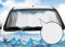Pare-soleil de voiture avant pliable pour pare-brise avant universel avec 2 ventouses et 2 sangles (130 x 60 cm)