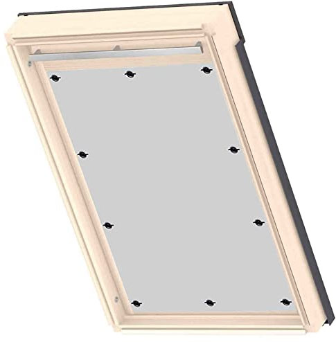 HaSaiBaby Tenda Lucernario Roto Tende A Rullo Oscuranti Lucernario da Tetto con Ventose Senza Foratura per Finestre Ufficio, Studio, Auto Bianco 112x118cm