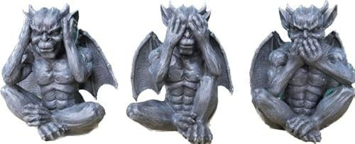 Venture Vehicles Ltd Hear No, See No, Speak No Evil ... Gargoyles | Resin Gothic Ornaments
