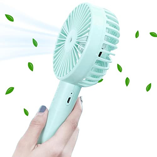 Misting Fan Handheld, Battery Operated Fan, Personal Cooling Device, Small Portable Handheld Mister Fan, Rechargeable Personal Mister Fan for Travel, Outdoors