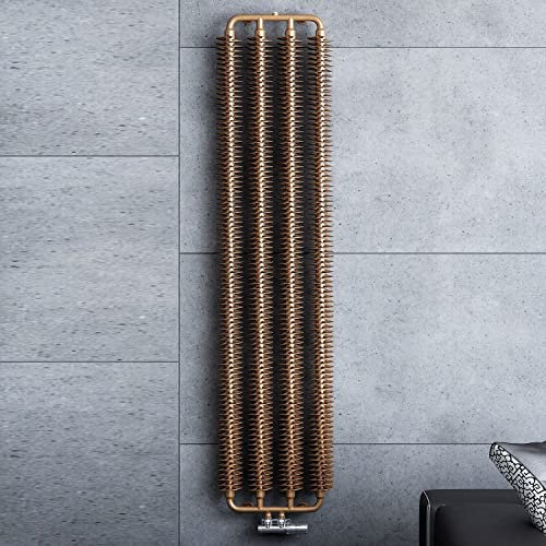 terma Ribbon V Designer Radiator 1720 x 390mm Vertical Copper Central Heating