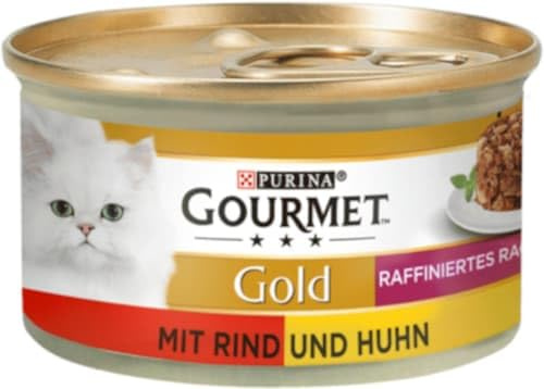 NESTLE POLSKA Goleto Gourmet Nassfutter für Katzen, 85 g von Ragout Buey/Kura