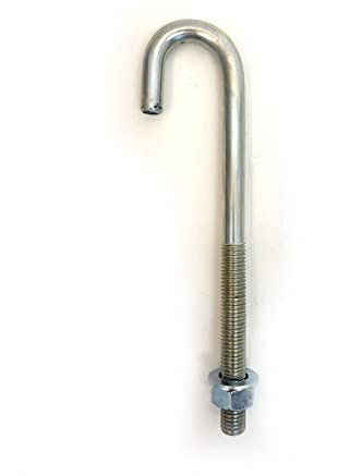 M12 Hook Bolt, Wire Tensioning Straining Bolt, Roofing J Bolt (2, 200mm)