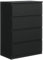 meble masztalerz Kommode Schwarz Matt mit 4 Schubladen 70 cm, Sideboard Wohnzimmer, Kommode Schlafzimmer H: 102 cm, B: 70 cm, T: 39 cm Kommode mit Schubladen, Schubladenschrank